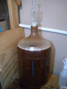 The fermentor with the S-stop on top, all cleaned up now!