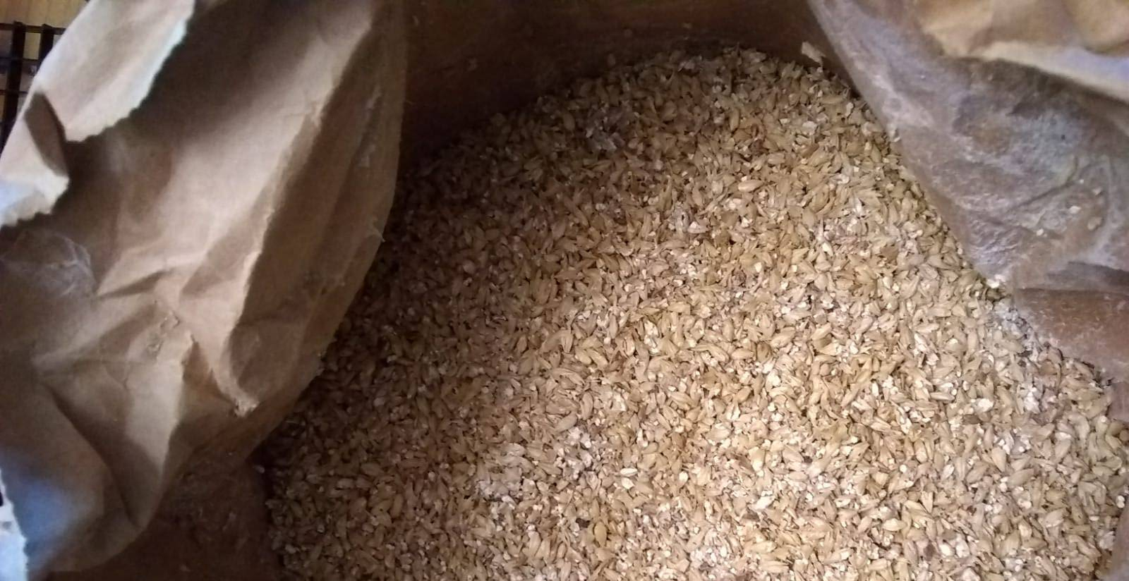 A bag of ground down grain.