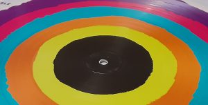 Rainbow colored vinyl record