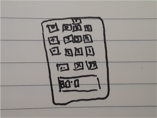 A sketch of an upside-down calculator so 0.08 looks like it spells Boo