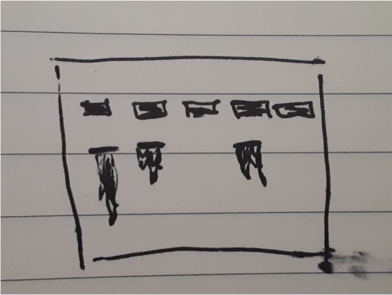 as sketch of a western blot